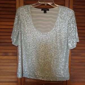 St John black label sequin blouse